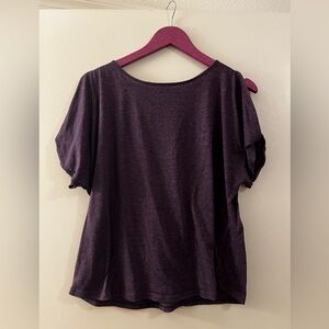 Purple Women's Top w/ Keyhole Cutout Sleeves